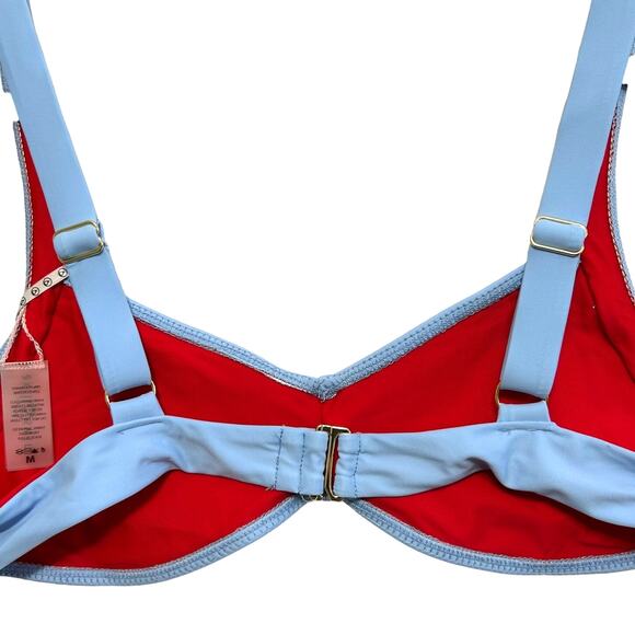 Axil Swim Venus Venere 2 Piece Bikini Set NWT Womens Sz M/L Red Blue Lightweight - Picture 6 of 7